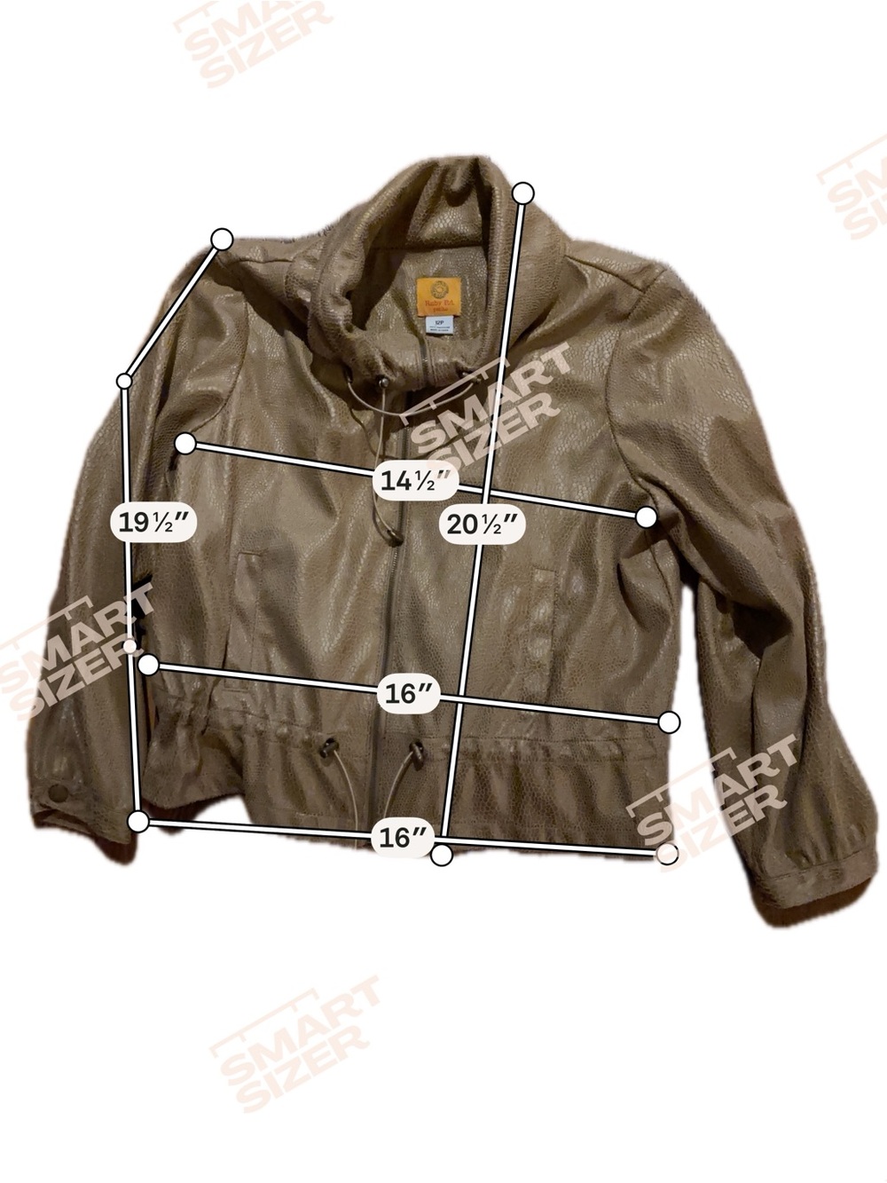 Ruby Rd. Olive Green Textured Drawstring Jacket - Picture 4 of 5